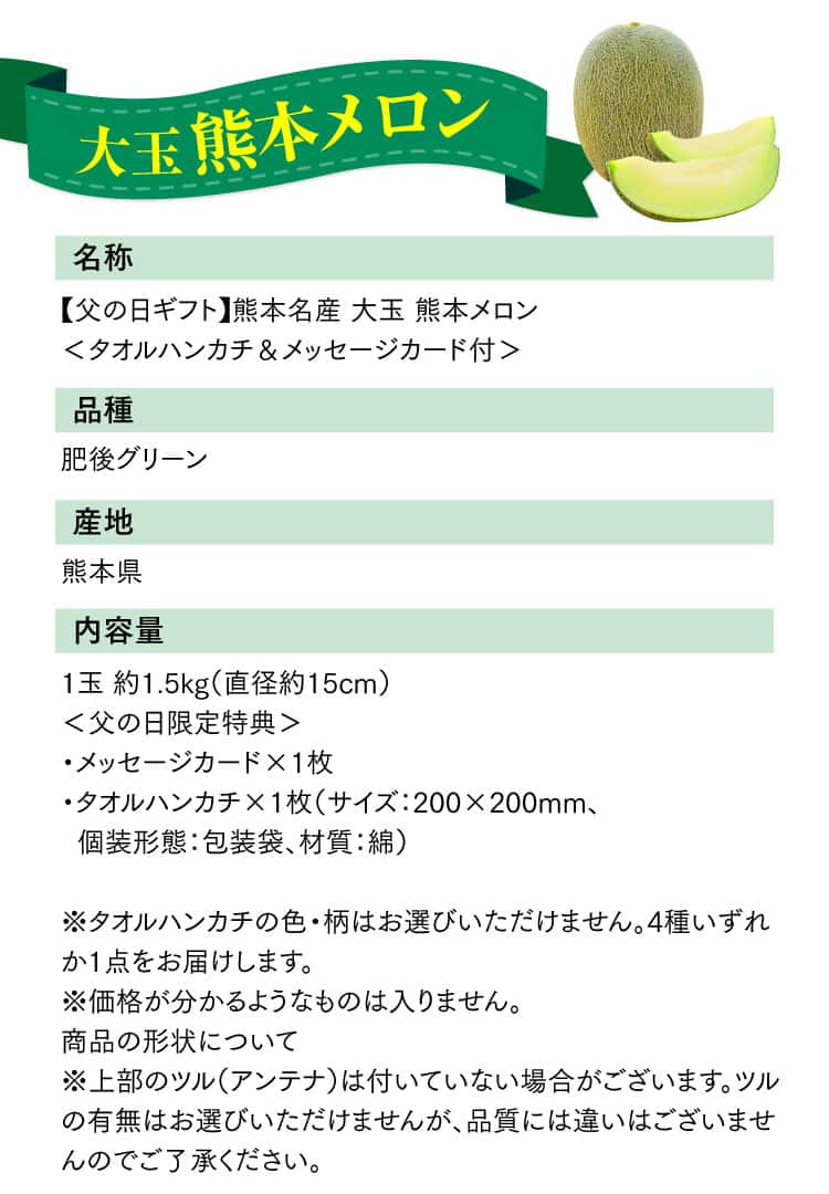 大玉熊本メロンの成分表1