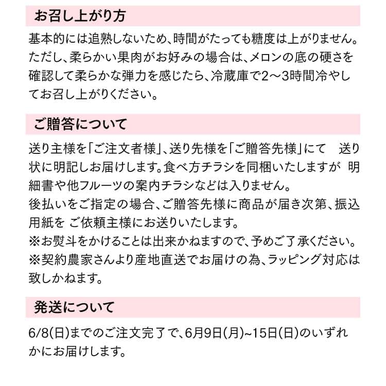 大玉赤メロンの成分表3